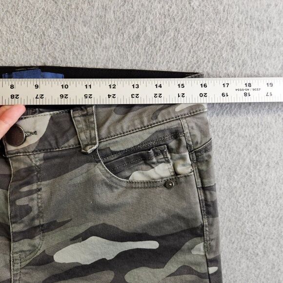 Democracy Ab Technology Pants Womens 10 Gray Camo Tapered Slimming Comfort - Picture 11 of 16